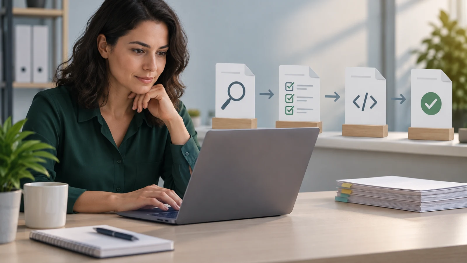 Ilustração conceitual sobre Homologação interna de atualização TISS: como testar o XML antes de usar a nova versão