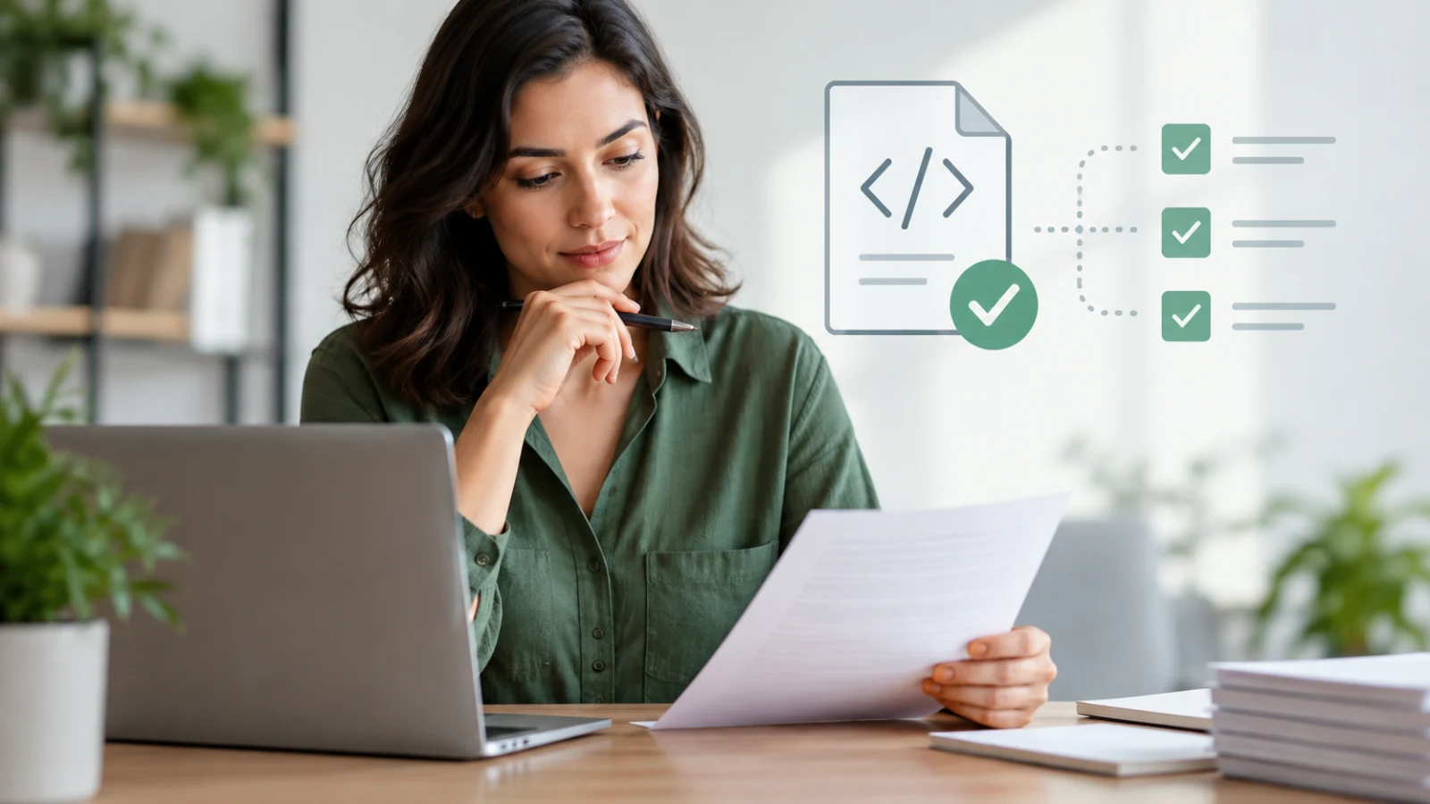 Ilustração conceitual sobre Como validar XML TISS: checklist para encontrar erros antes do envio
